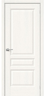 Межкомнатная дверь экошпон Неоклассик-34 White Wood глухая