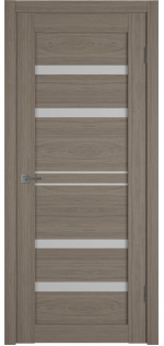 Межкомнатная дверь экошпон Atum Pro 26 Brun Oak White Cloud со стеклом