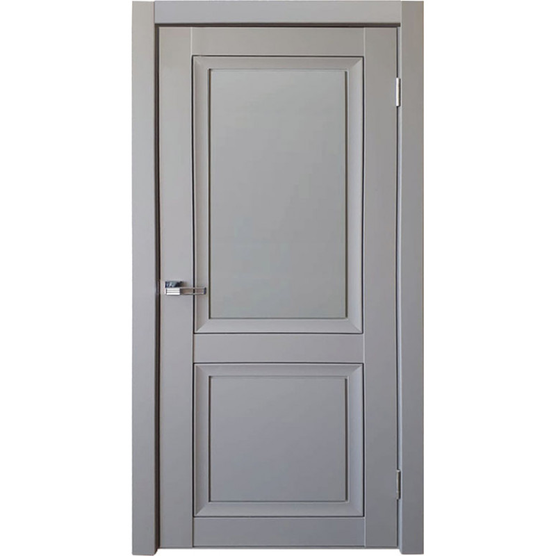Межкомнатная дверь экошпон soft touch Деканто 1 серый бархат глухая глухая