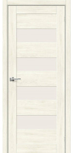 Межкомнатная дверь экошпон Браво-23 Nordic Oak со стеклом Magic Fog
