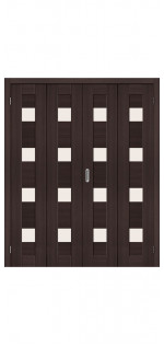 Межкомнатная двупольная дверь складная дверь Браво-23 wenge melinga