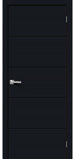 Межкомнатная дверь экошпон Граффити-1 Total Black глухая