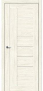 Межкомнатная дверь экошпон Браво-29 Nordic Oak со стеклом Magic Fog