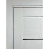 Межкомнатная дверь серия Atum X5 Snow White Cloud со стеклом