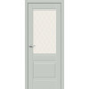 Межкомнатная дверь экошпон Прима-3 Grey Matt со стеклом White Сrystal