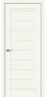 Межкомнатная дверь экошпон Браво-21 White Wood глухая