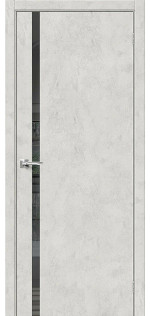 Межкомнатная дверь экошпон Браво-1.55 Look Art со стеклом Mirox Grey.