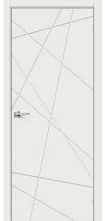 Межкомнатная дверь экошпон Граффити-5 Super White глухая