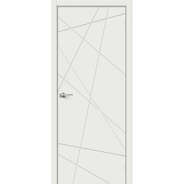 Межкомнатная дверь экошпон Граффити-5 Super White глухая
