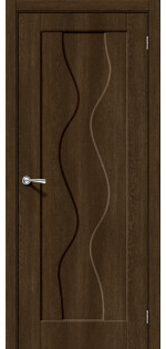 Межкомнатная дверь пвх Вираж-1 dark barnwood глухая