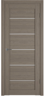 Межкомнатная дверь экошпон Atum Pro 27 Brun Oak White Cloud со стеклом