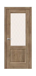 Межкомнатная дверь экошпон Неоклассик-33 Original Oak со стеклом White Сrystal