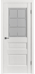 Межкомнатная дверь экошпон Classic Trend 3 Polar Soft Crystal Cloud C со стеклом