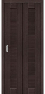 Межкомнатная складная дверь экошпон Браво-21 wenge melinga глухая