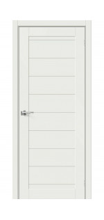 Межкомнатная дверь экошпон Браво-21 White Matt глухая