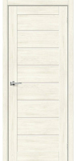 Межкомнатная дверь экошпон Браво-22 Nordic Oak со стеклом Magic Fog