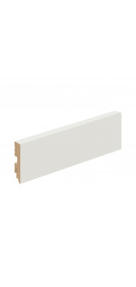 Плинтус прямой эмалит White Matt