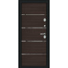 Входная дверь Thermo Лайн Букле черное/Wenge Veralinga