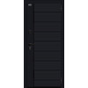 Входная дверь Лайнер-3 Total Black/Off-white с зеркалом