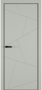 Межкомнатная дверь эмаль Vetrata 2 ALU Black